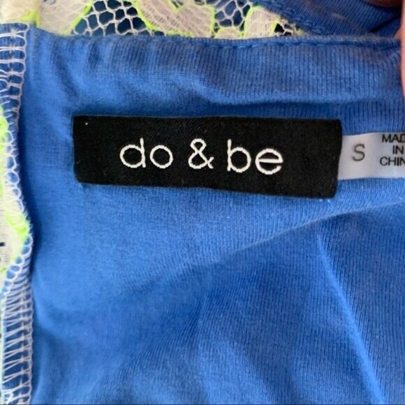 Do Be Blue Lace Overlay Skater Dress Sleeveless Fit And Flare Cocktail Party S - Picture 7 of 7